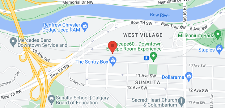 map of #302 1110 17 ST SW